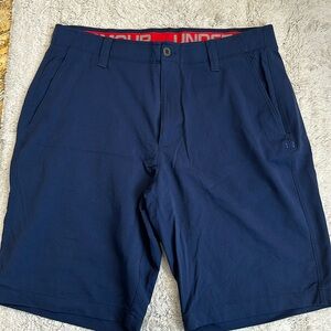 UNDER ARMOUR GOLF SHORTS MENS SIZE 36 BLUE